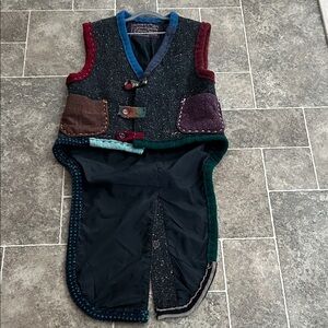 Crispina Ffrench Wool Colorful Patchwork Vest